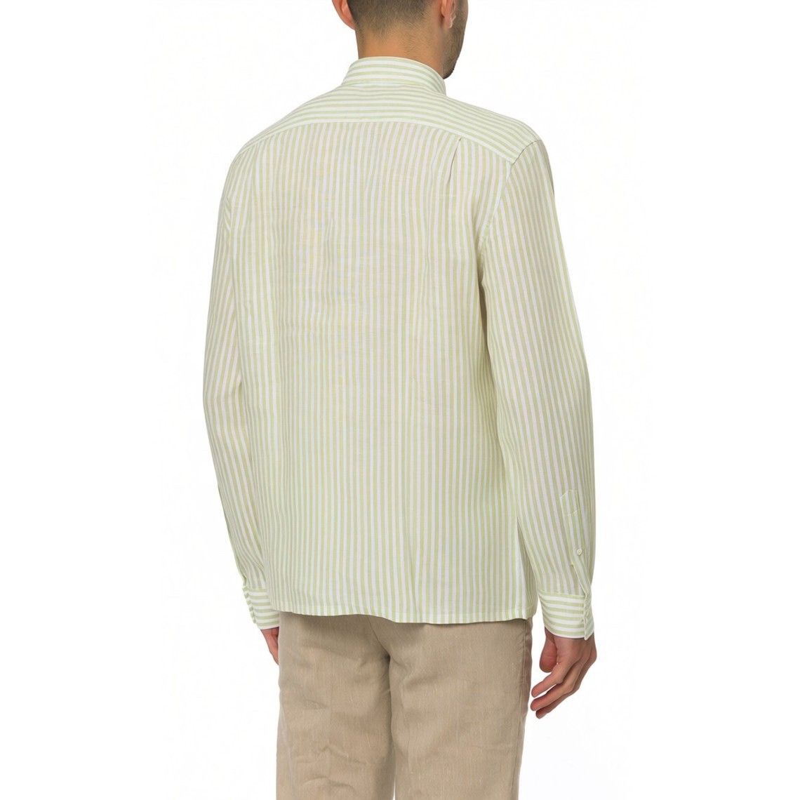 Camicia in lino a righe Lacoste