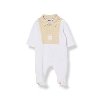 Tuta in cotone bicolor Boss bambino