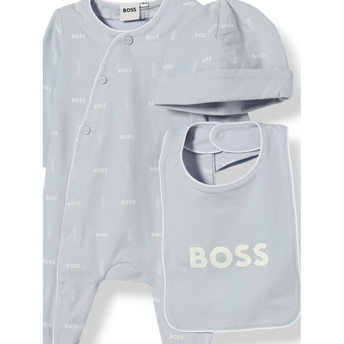 Coordinato in cotone con logo Boss bambino
