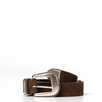 Cintura in pelle scamosciata Dondup
