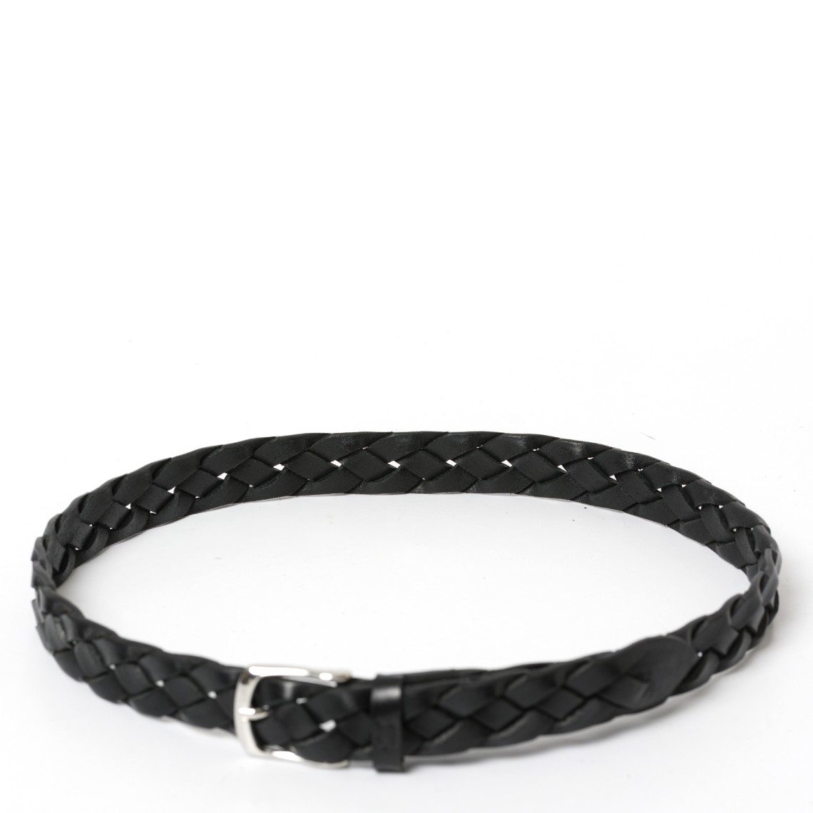 Cintura in pelle intrecciata Dondup