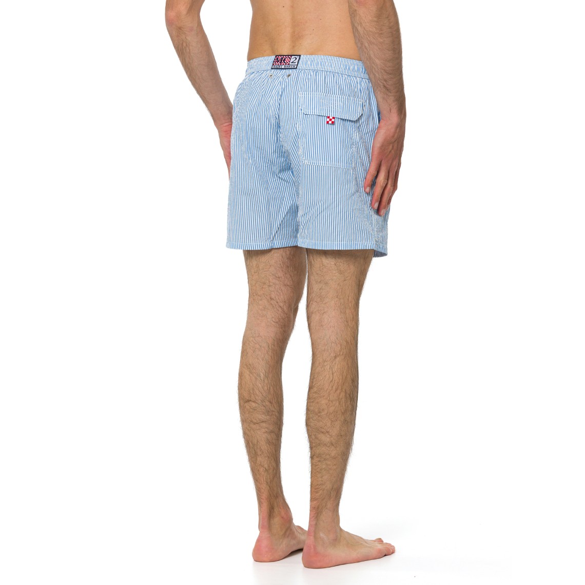 Costume da mare Patmos in seersucker rigato Mc2 Saint Barth