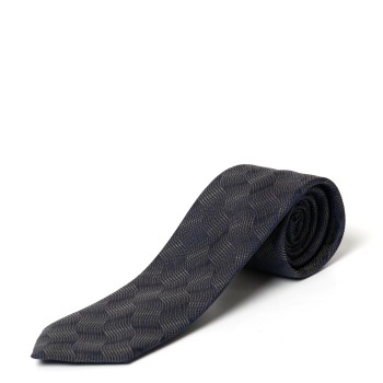 Cravatta in seta con motivo jacquard Emporio Armani