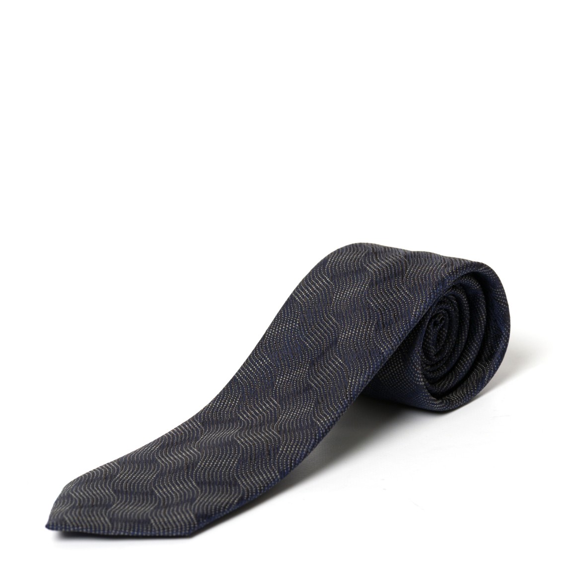 Cravatta in seta con motivo jacquard Emporio Armani