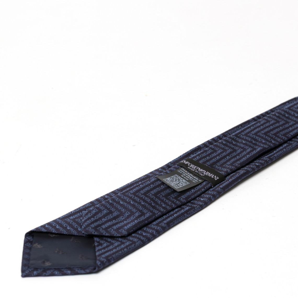 Cravatta in seta con logo Emporio Armani