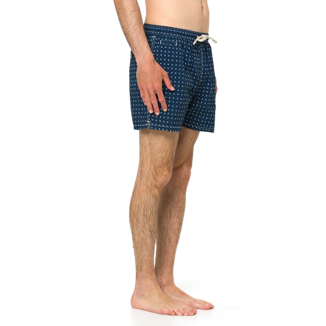 Costume mare Lighting Micro blu navy con stampa paisley Mc2 Saint Barth