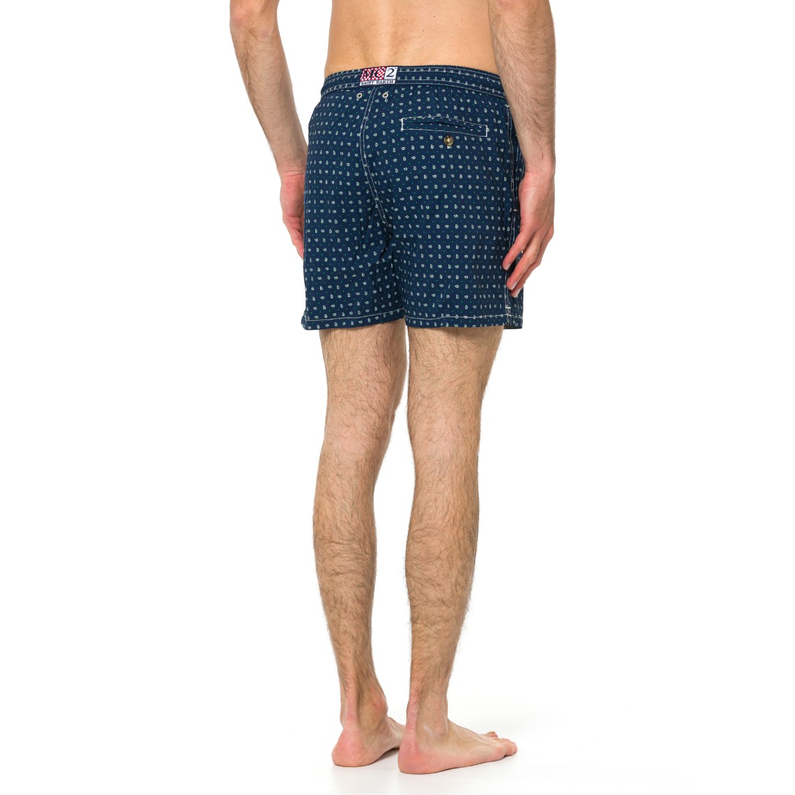 Costume mare Lighting Micro blu navy con stampa paisley Mc2 Saint Barth