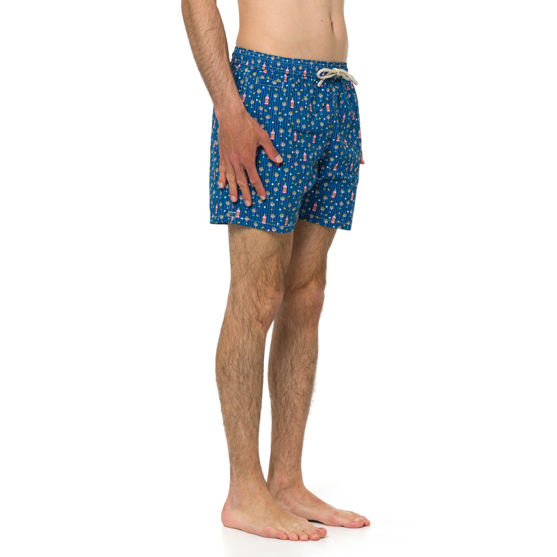 Costume mare Lighting Micro navy con stampa cocktail Mc2 Saint Barth