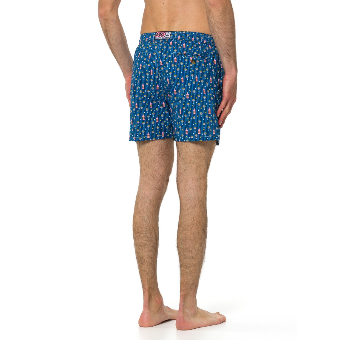 Costume mare Lighting Micro navy con stampa cocktail Mc2 Saint Barth