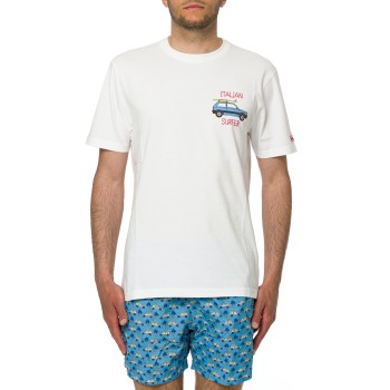 T-shirt Portofino con stampa Fiat Panda e ricamo surf Mc2...