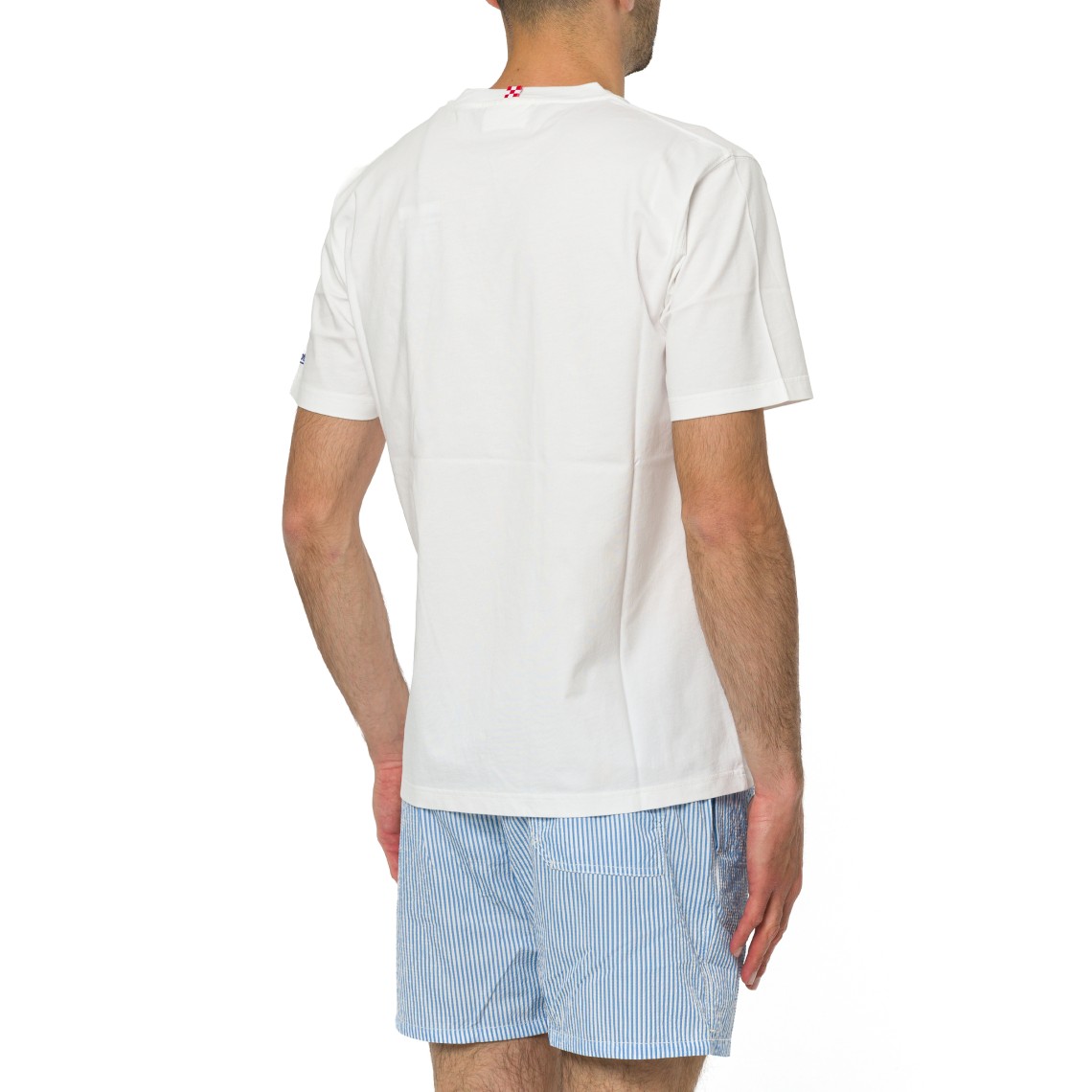 T-shirt Portofino bianca con ricamo King Of The Grill Mc2 Saint Barth