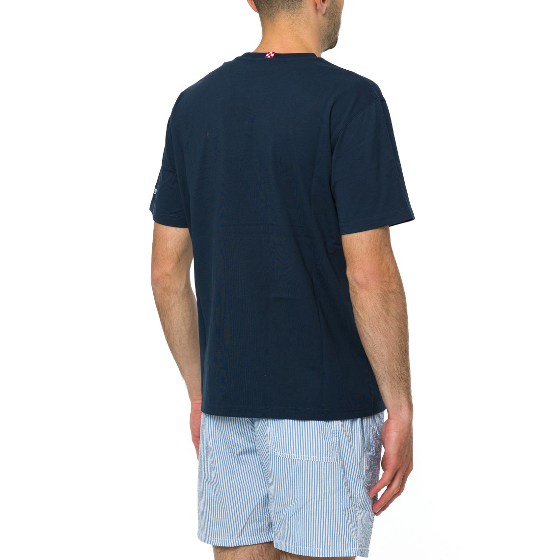 T-shirt Portofino blu con ricamo Grand Slam Mc2 Saint Barth