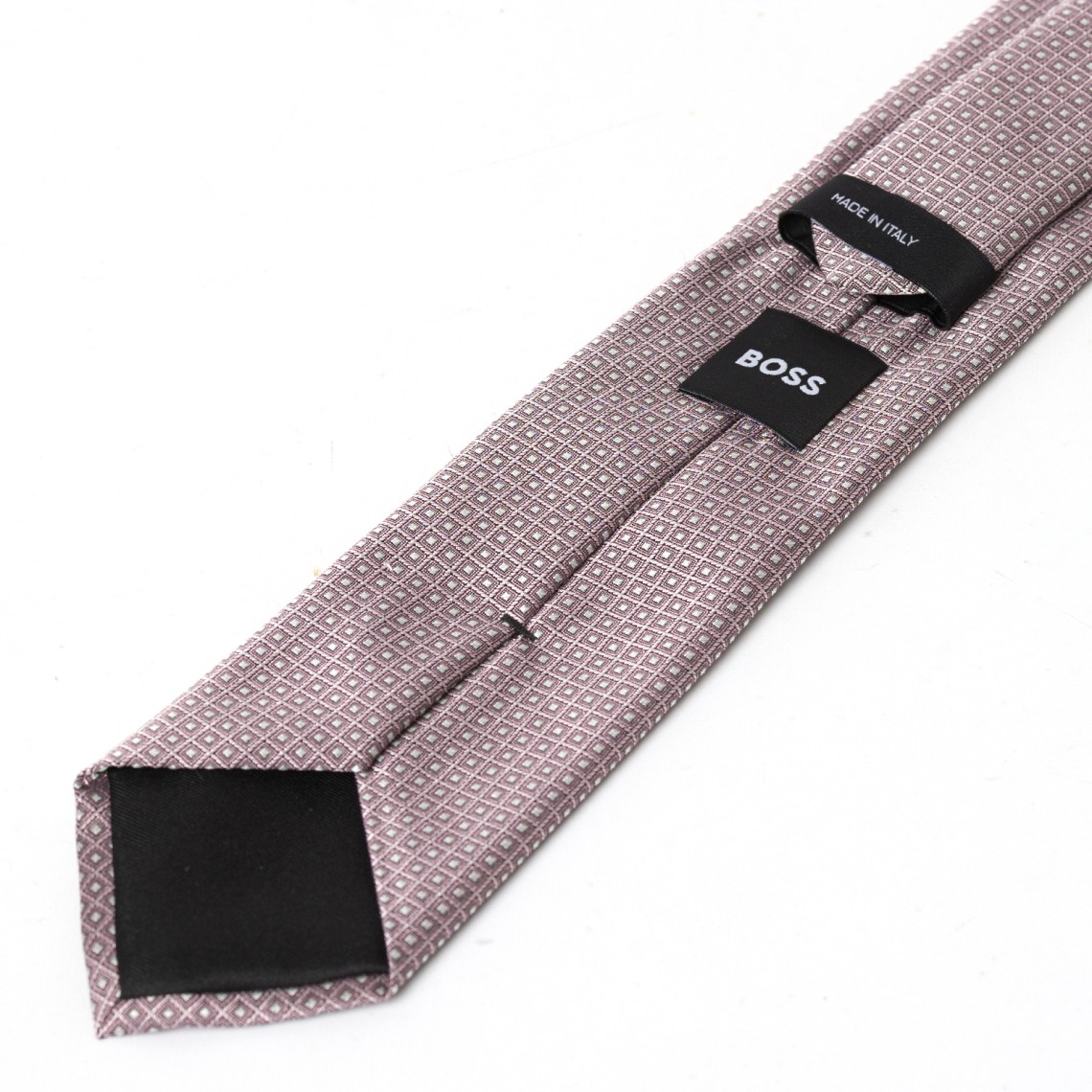 Cravatta Boss in misto seta con motivo jacquard