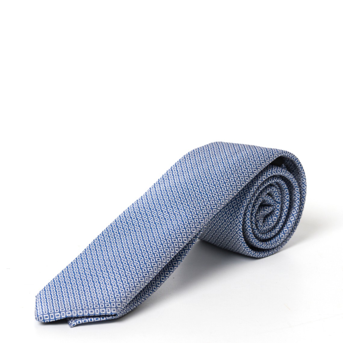 Cravatta Boss in misto seta con motivo jacquard