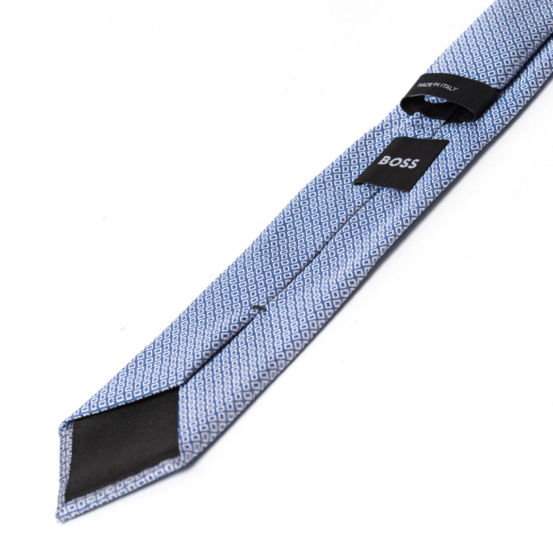 Cravatta Boss in misto seta con motivo jacquard