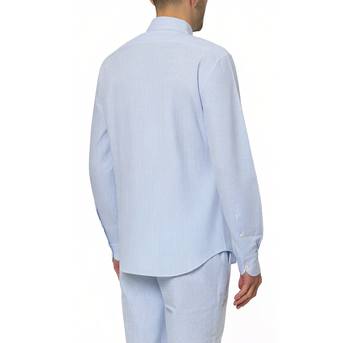 Camicia a righe Pamplona in seersucker Mc2 Saint Barth
