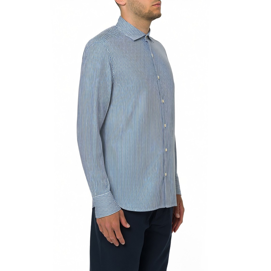 Camicia a righe Pamplona in lino Mc2 Saint Barth
