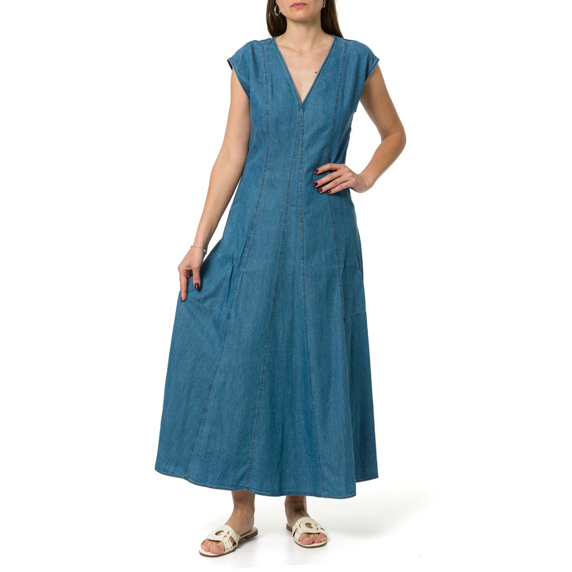 Abito midi in denim leggero Pennyblack