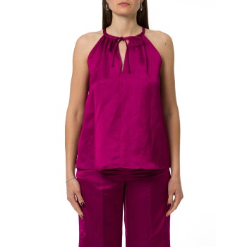 Top in raso di viscosa e lino Emme Marella