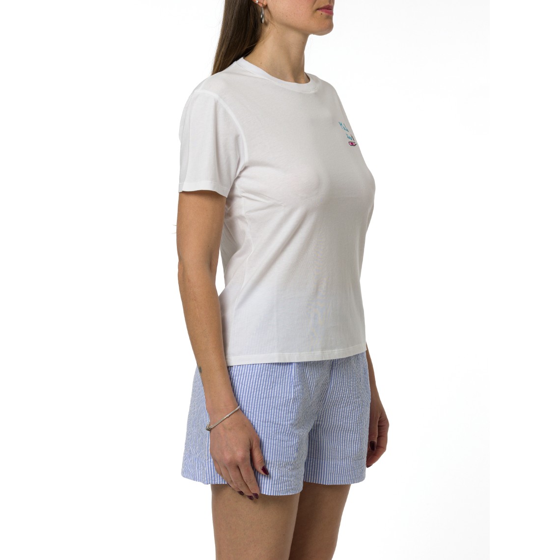 T-shirt Emilie con ricamo Me la tiro Mc2 Saint Barth