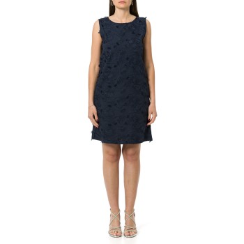 Abito a tubino in popeline di cotone ricamato Emme Marella