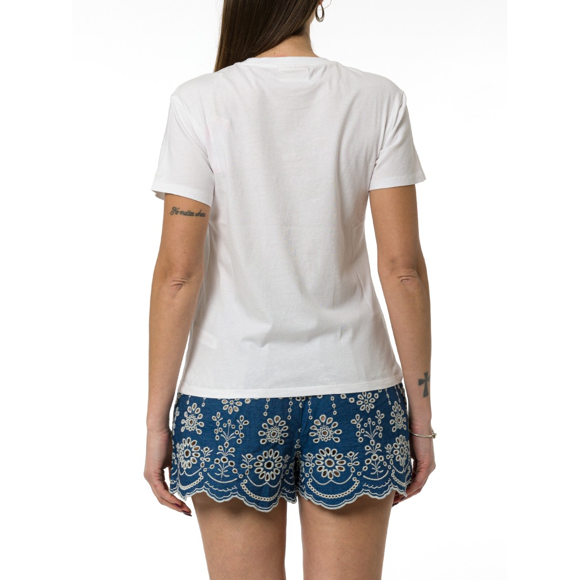 T-shirt Emilie con ricamo Ti devi calmare Mc2 Saint Barth