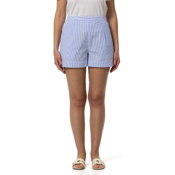 Shorts in seersucker a righe Amani Mc2 Saint Barth