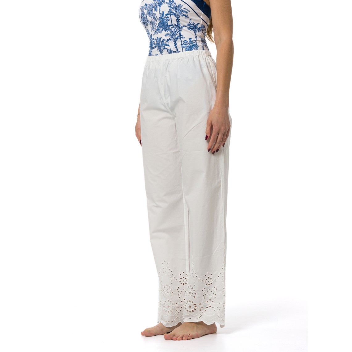Pantaloni Inez con ricamo sangallo Mc2 Saint Barth
