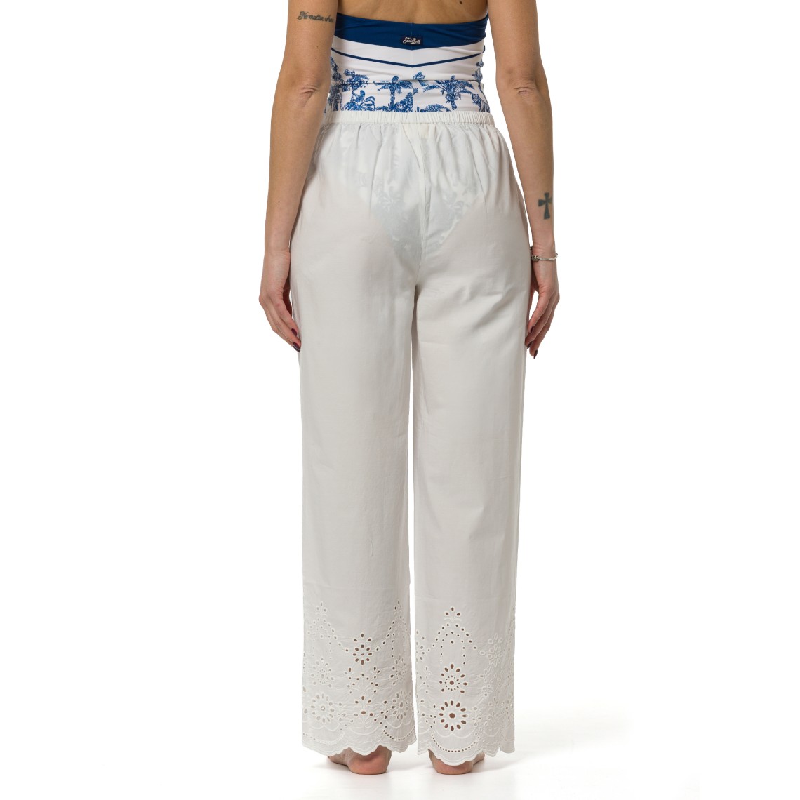 Pantaloni Inez con ricamo sangallo Mc2 Saint Barth