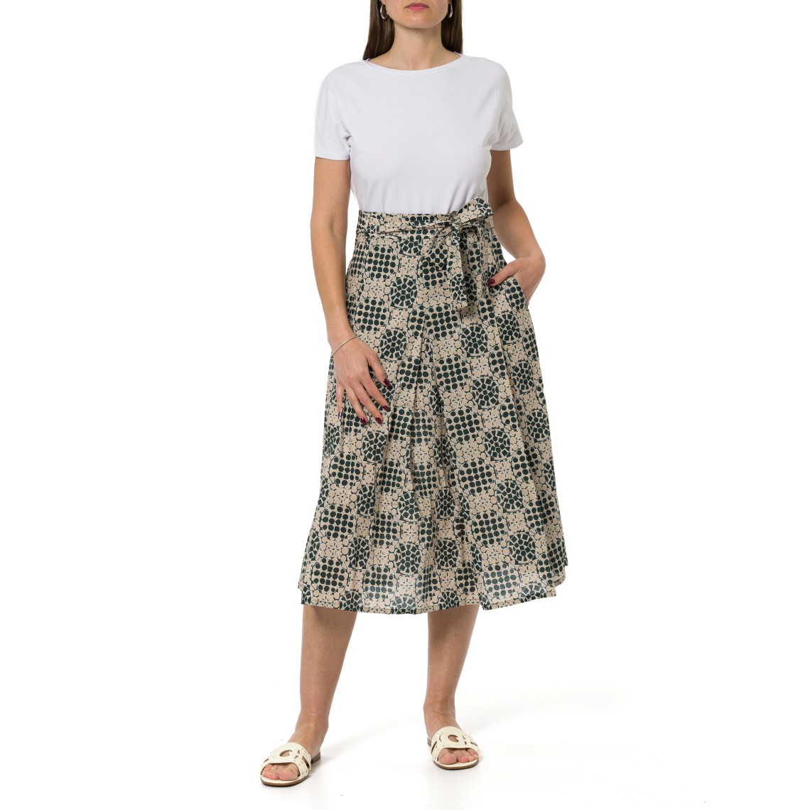 Abito in mussola di cotone stampata Emme Marella