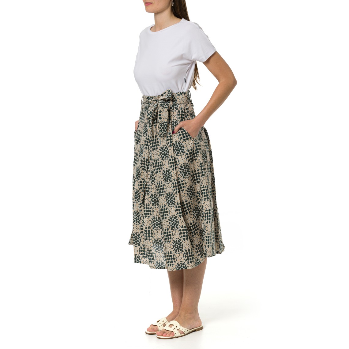 Abito in mussola di cotone stampata Emme Marella