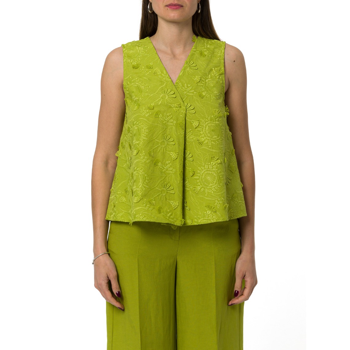 Top con ricami floreali Emme Marella