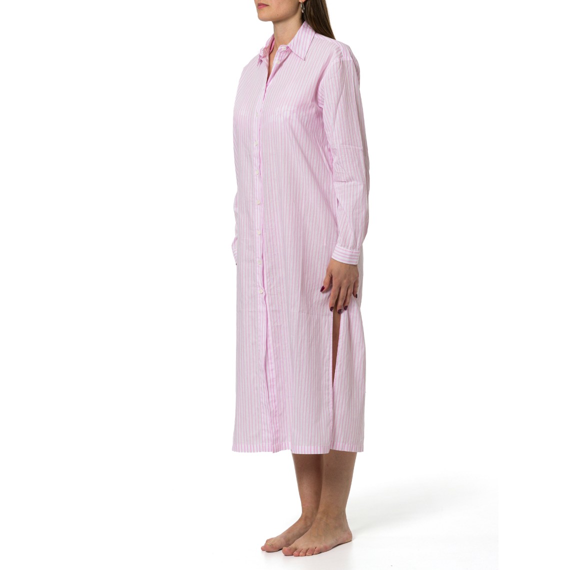 Abito maxi in cotone con stampa a righe Adeline Mc2 Saint Barth