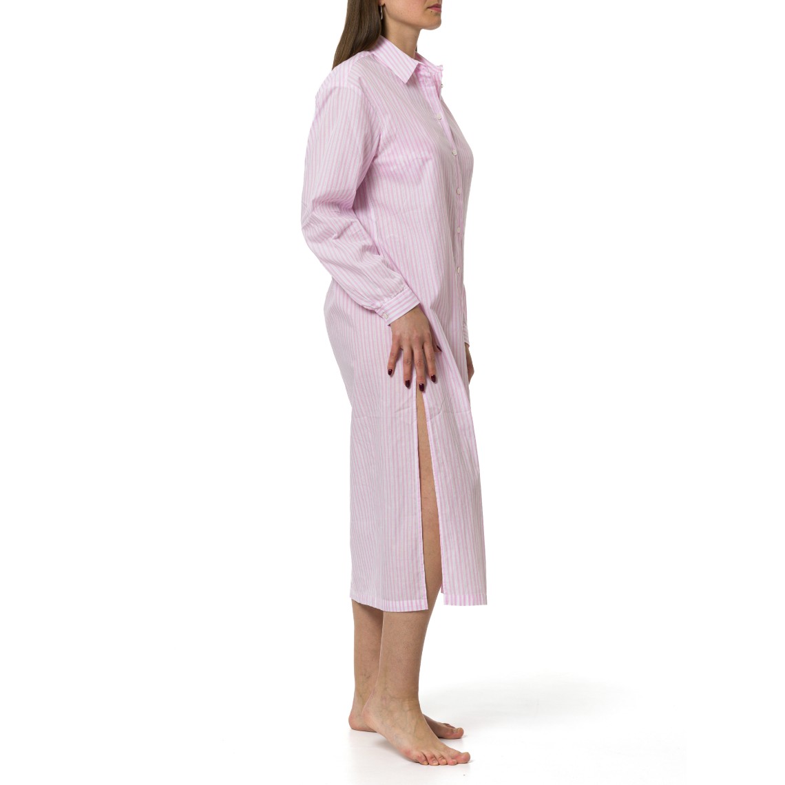 Abito maxi in cotone con stampa a righe Adeline Mc2 Saint Barth