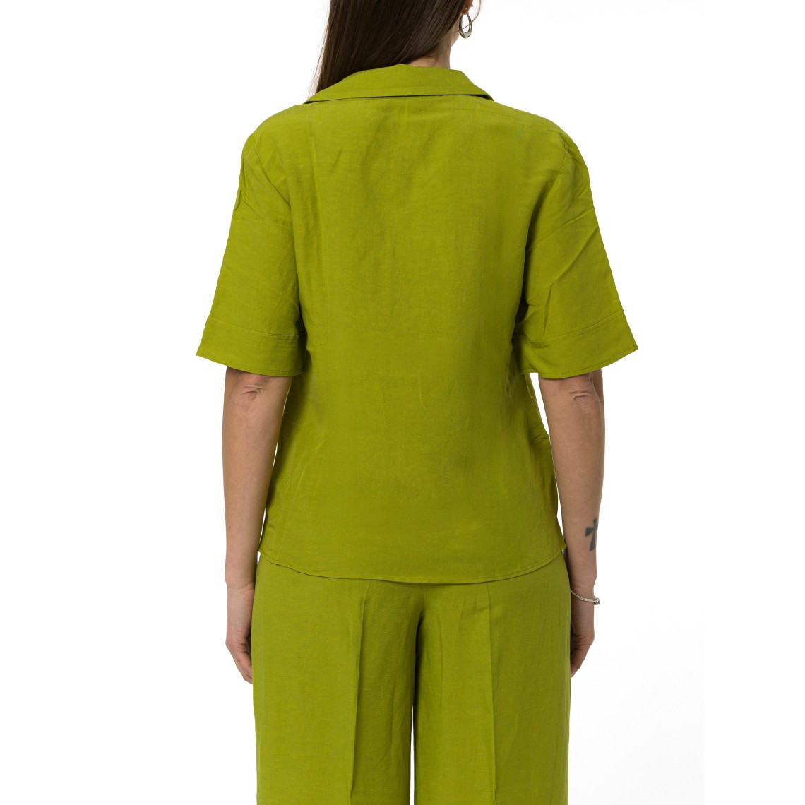 Polo in tela di lino e viscosa Emme Marella