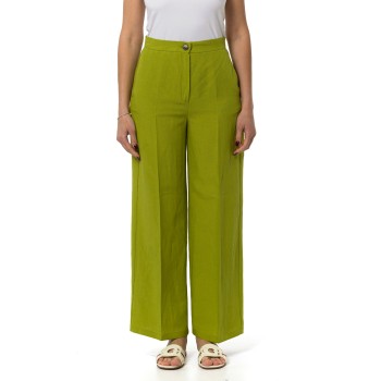 Pantalone fluido in viscosa e lino Emme Marella