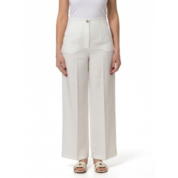 Pantalone fluido in viscosa e lino Emme Marella