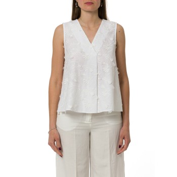 Top con ricami floreali Emme Marella
