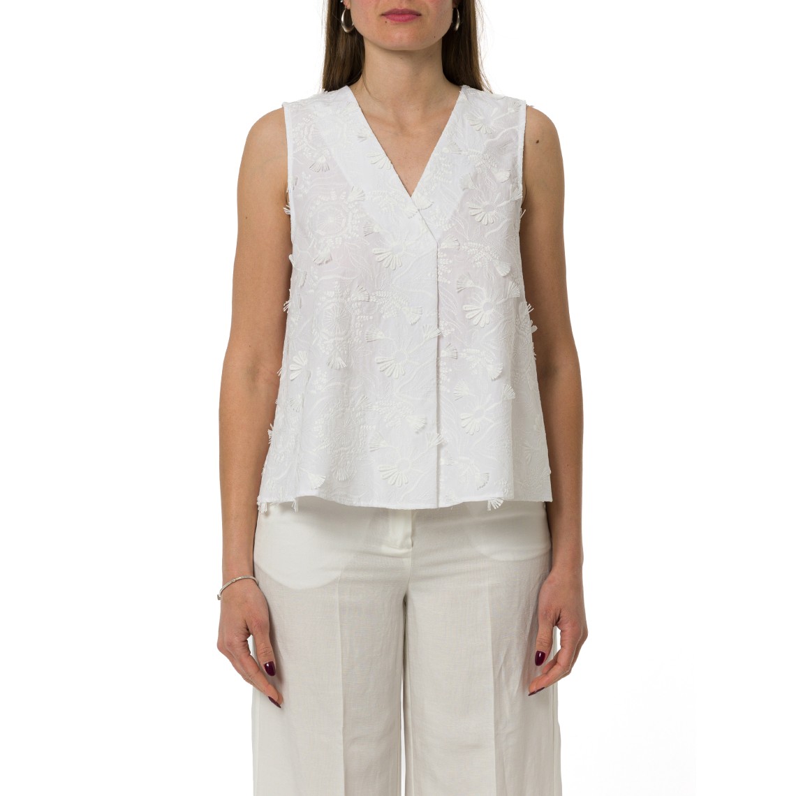 Top con ricami floreali Emme Marella