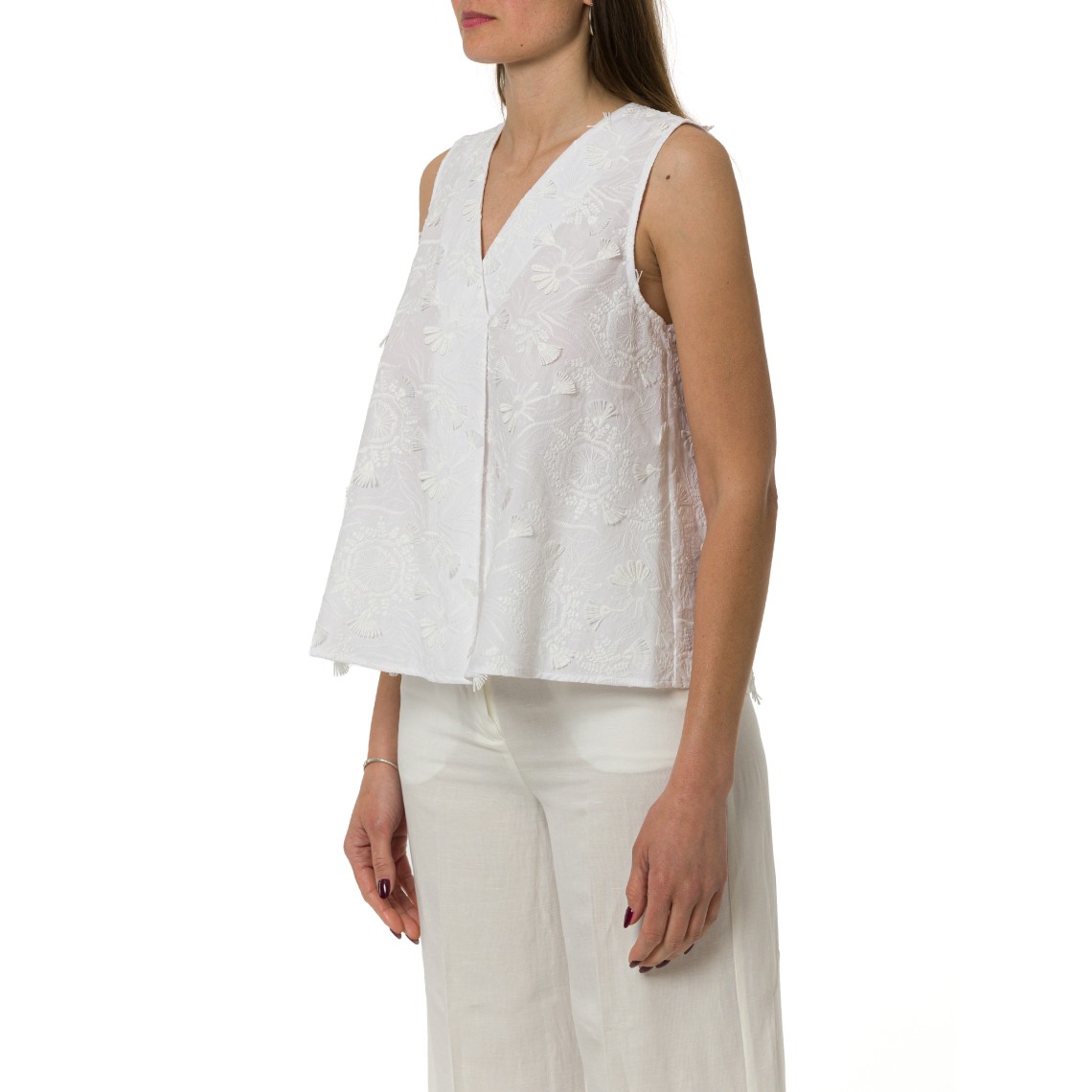 Top con ricami floreali Emme Marella