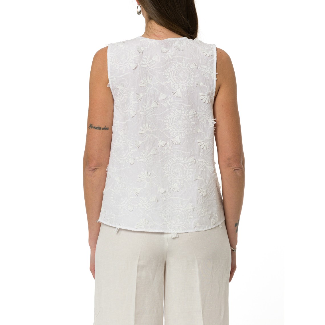 Top con ricami floreali Emme Marella