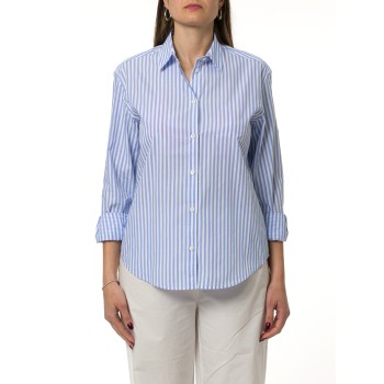 Camicia Meredith in cotone a righe con ricamo Mc2 Saint...