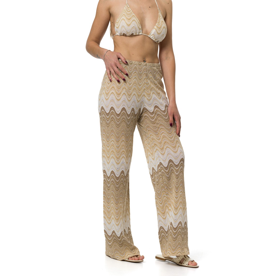 Pantalone lungo Amalia in raschel degradé Mc2 Saint Barth