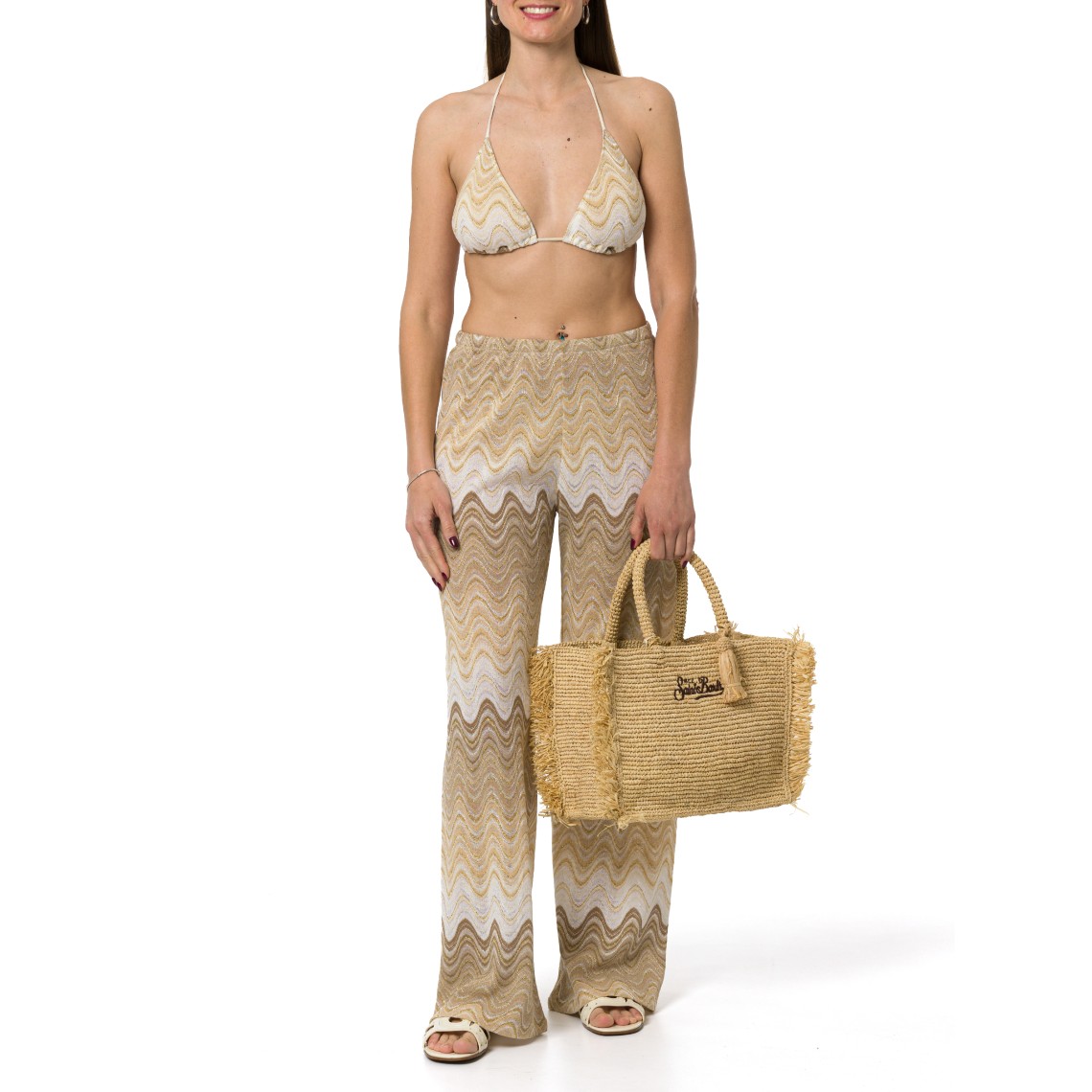 Pantalone lungo Amalia in raschel degradé Mc2 Saint Barth