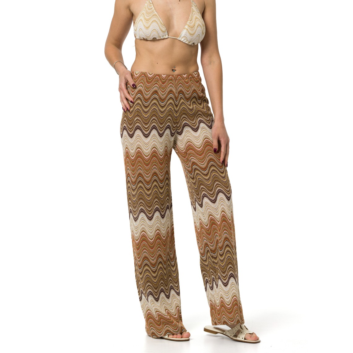 Pantalone lungo Amalia in raschel degradé Mc2 Saint Barth
