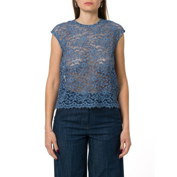 Top in pizzo smanicato Emme Marella