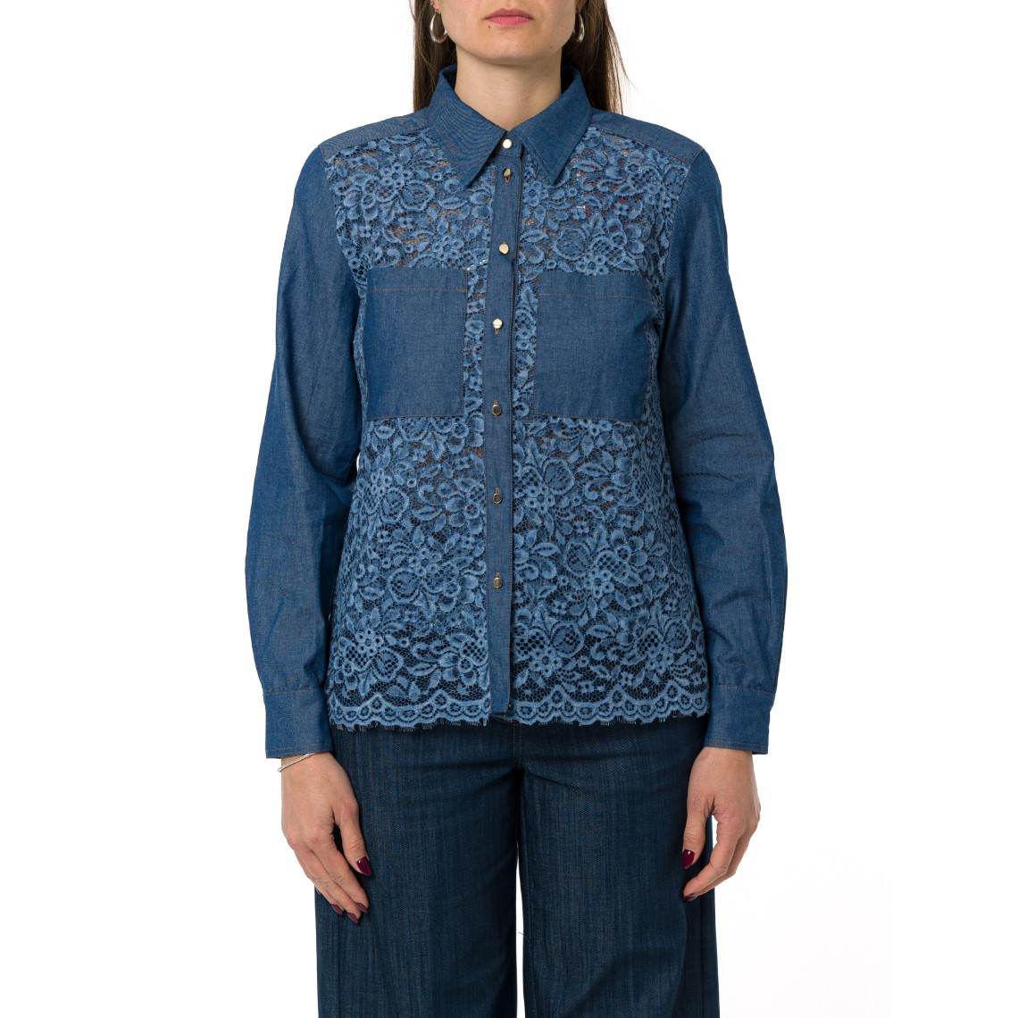 Camicia con davanti in pizzo Emme Marella