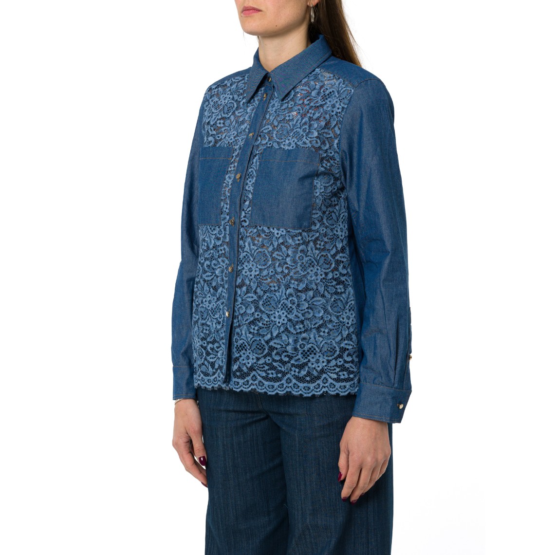 Camicia con davanti in pizzo Emme Marella