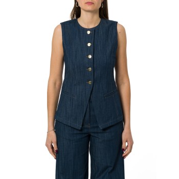 Gilet in gabardina effetto denim Emme Marella