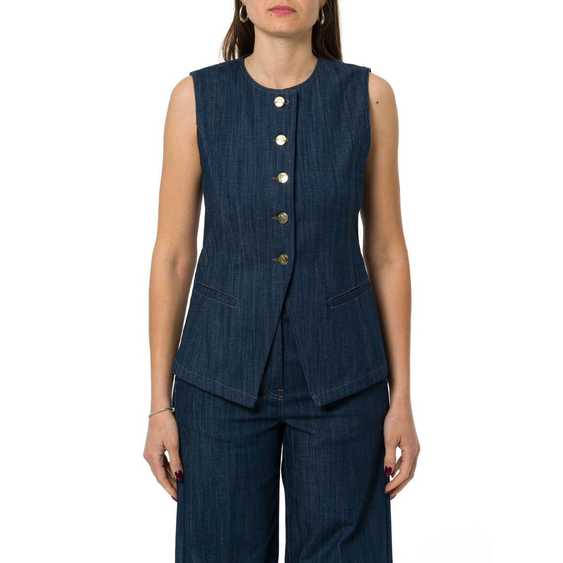 Gilet in gabardina effetto denim Emme Marella